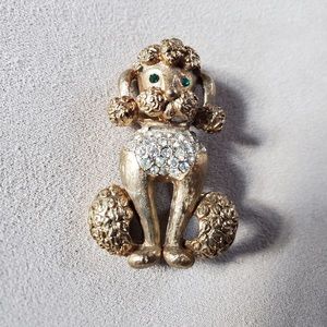 Vintage Poodle pin stamped SA